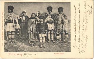 1904 Petrozsény, Petrosani; Havasi oláhok. Herz Arnold és Grausam Károly kiadása / Romanian Vlach folklore