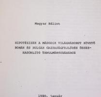 cca 1948-80 össz. 3 db dolgozat, tanulmány. Sereghy György: A légi közlekedésnemzetközi szabályozása...