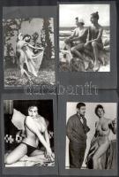 19 db aktfotó kartonlapra ragasztva, 9,5×7 és 15×10 cm közötti méretekben