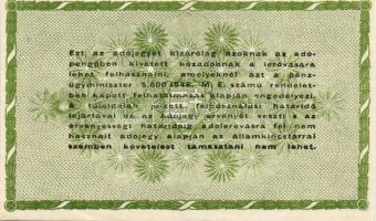 1946. 50.000AP hátlapi vékony betűjű szöveggel, rengeteg hiányos vagy ékezet nélküli betűkkel T:I-