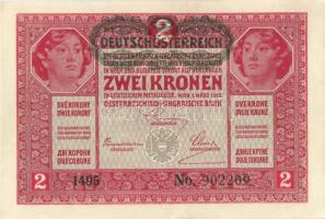 1917. 2K "Deutschösterreich" fny-sal T:I + 1920. 20f T:I+ + 10K T:I-