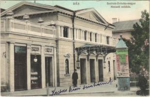 1910 Dés, Dej; Szolnok-Doboka-megyei Nemzeti színház, hirdetőoszlop. Goldstein Jakab kiadása / National Theatre of Solnoc-Dabaca County (EK)