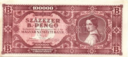 1946. 100.000MP T:I- + 100.000.000MP T:II+ egy gyenge hajtással + 100.000BP T:I-