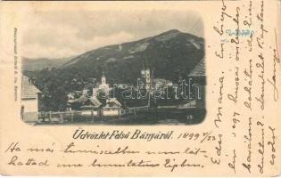1899 Felsőbánya, Baia Sprie; látkép, templomok. Fénynyomat Divald K. fia / general view, churches (Rb)