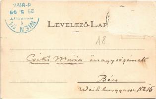 1899 Felsőbánya, Baia Sprie; látkép, templomok. Fénynyomat Divald K. fia / general view, churches (R...