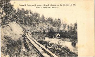 Trans-Siberian Railway, railway next to the Kemchuga river / Grand Chemin de la Sibérie No. 29.
