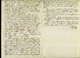 1862 Ury József (a károlyiak jogásza, Csiky Sándor unokaöccse) levele