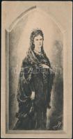 1898 Erzsébet királyné (Sisi) halálának alkalmából kiadott gyászkártya