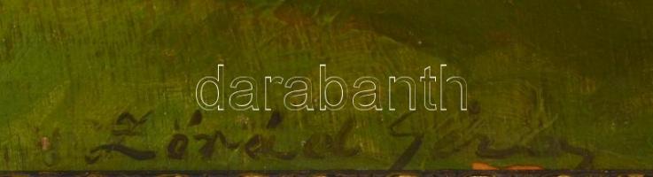 Zórád Géza (1896-1959): 2 db festmény.  Olaj, karton, jelzett, egyiken sérülésekkel. Keretben 17x23 ...