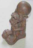 Erotikus groteszk asztali szobor afrikai motívumokkal 16 cm magas