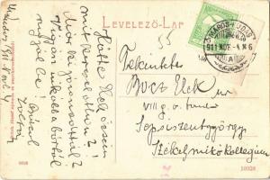 1911 Marosludas, Ludosul de Mures, Ludus; Református templom. W. L. (?) 1610. Glück József kiadása /...