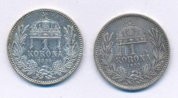 1893KB-1894KB 1K Ag "Ferenc József" (2xklf) T:2- Adamo K5