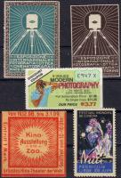 Mozi és fényképészet 5 db levélzáró, közte 1 modern
