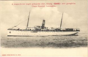 Gödöllő, a magyar-horvát tengeri gőzhajózási részv. társaság gyorsgőzöse. Utazás Fiuméból Dalmacziába / Ungaro-Croata passenger and freight steamship