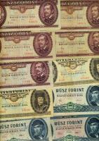 Kis tétel 1848-től, 70 db bankjegy, benne korona, pengő, infla, V.H., Kossuth-bankó, jobbakkal T:II,III,IV