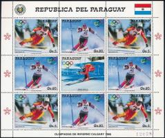 Winter Olympics set, closing values in mini sheet Téli olimpia sor, a záróértékek kisívben