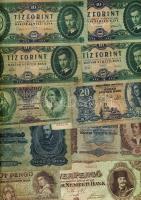 Kis tétel 1848-től, 70 db bankjegy, benne korona, pengő, infla, V.H., Kossuth-bankó, jobbakkal T:II,...