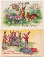 12 db RÉGI üdvözlő motívum képeslap / 12 pre-1945 greeting art motive postcards