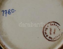 Kerámia csésze, kézi festéssel, jelzéssel, hibátlan, m: 7 cm