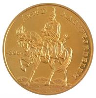 Lebó Ferenc (1960-) 1996. "A Honfoglalás emlékére 896-1896 / Árpád nagyfejedelem" aranyozo...