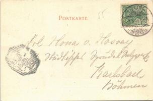 1900 Johanngeorgenstadt, "Letzte Post Karlsbad-Johanngeorgenstadt" am 31. Mai 1899 / post ...