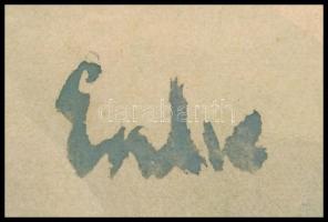 Endre jelzéssel: Ülő asszony. Akvarell, papír, szélén gyűrődött, 30,5x27,5 cm