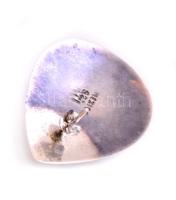 Ezüst(Ag) csepp alakú fülbevalópár ónixszal, jelzett, 3,5×2,5 cm, bruttó: 15,33 g