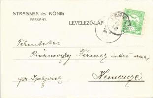 1912 Párkány, Stúrovo; Strasser és König gabonakereskedők reklám / Strasser & König grain trader...