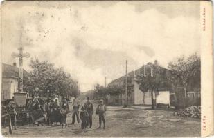 1911 Zenta, Senta; Kórház utca. Kragujevits Szabbás saját kiadása / street view (kopott sarkak / worn corners)