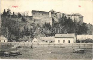 1911 Ungvár, Uzshorod, Uzhhorod, Uzhorod; vár, fatelep / castle, lumber yard (Rb)