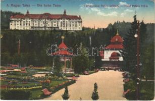 1917 Tátralomnic, Tatranská Lomnica (Tátra, Magas-Tátra, Vysoké Tatry); Palota szálloda / Hotel Palace (kis szakadás / small tear)