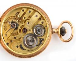 Jaccottet 14K dupla fedeles arany zsebóra. jelzett. Tisztitásra szoruló de jó állapotban. 84,6 g, d:...