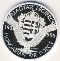 1998. "Magyar Légierő" Ag emlékérem 1oz (31,103g) T:PP Díszdobozban, tanúsítvánnyal! RR!! Csak 1000db!