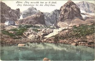 Tátra, Vysoké Tatry; Téry menedékház az Öt-tónál. Cattarino S. kiadása 1905. 198. / rest house, lake