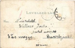 Pozsony, Pressburg, Bratislava; Vásártér, piaci árusok, üzletek. Heliocolorkarte von Ottmar Zieher /...