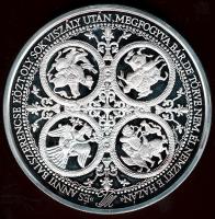 1996. "Millecentenárium" nagyalakú Ag emlékérem, 1000g! T:PP Csak 1000db! RRR!!! Eredeti d...