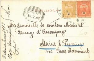 1905 Buzinka, Sacza, Saca (Kassa, Kosice); Dr. Semsey Andor kastélya. Nyulászi Béla kiadása / castle