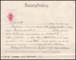 1943 Apc, Kessler Gyula, az apci "Isteni Gondviselés" gyógyszertár tulajdonosa által kitöl...