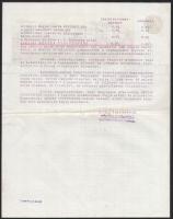 cca 1925 A Kőbányai Fővárosi Sörfőző Rt. dekoratív Nektár gyógytápsör reklámlevele, pecsételve