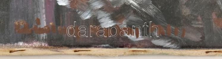 Rádóczy Gyarmathy Gábor (1943-): Virágcsendélet. Olaj, vászon. Jelzett. 39,5×28 cm