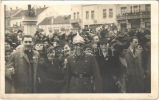 1938 Léva, Levice; bevonulás, rendőr alezredes / entry of the Hungarian troops, Police lieutenant colonel. photo (Rb)