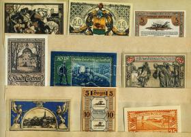 Német Birodalom/Weimari Köztársaság 1920-as évek eleje 90db klf szükségpénz korabeli albumban T:I