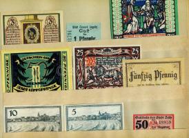 Német Birodalom/Weimari Köztársaság 1920-as évek eleje 90db klf szükségpénz korabeli albumban T:I