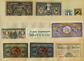 Német Birodalom/Weimari Köztársaság 1920-as évek eleje 90db klf szükségpénz korabeli albumban T:I