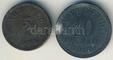 Német Birodalom/Weimari Köztársaság/Bad-Kissingen 1918. 5Pf + 10Pf szükségpénz T:3