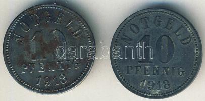 Német Birodalom/Weimari Köztársaság/Bad-Kissingen 1918. 10Pf (2x)szükségpénz T:3