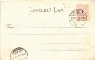 1898 Sztrecsnó, Sztrecsény, Strecno; Hrad Strecno / Sztrecsnó vára Zsolna mellett. Gansel Lipót kiad...