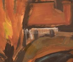 Bojtor Károly (1933-1999): Őszi táj. Olaj, farost. Jelzett. Hátoldalán Képcsarnok Vállalat címkéjéve...