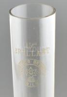 Nagy méretű petróleum lámpa hibátlan üveg burákkal, spiáter, szép állapotban. 52 cm