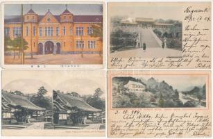 16 db RÉGI japán képeslap vegyes minőségben / 16 mostly pre-1950 Japanese postcards in mixed quality